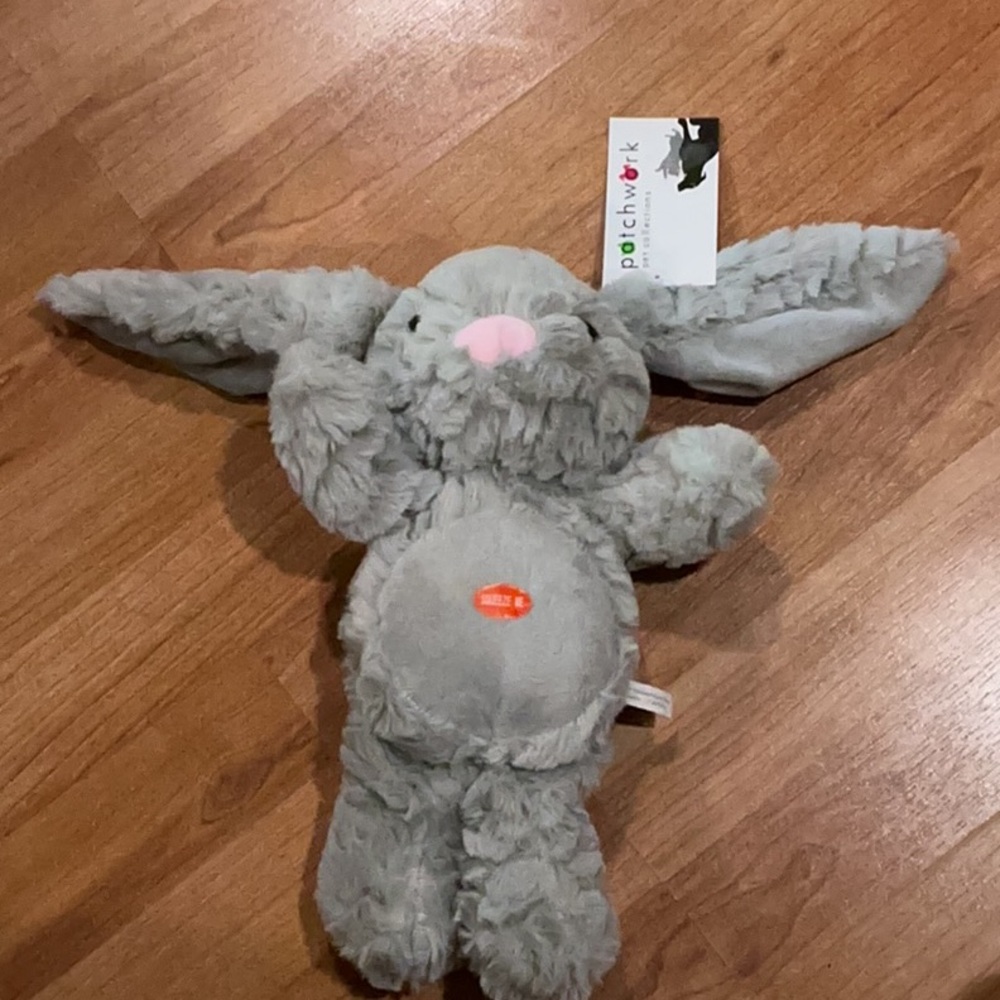 *NEW* Patchwork Snuggler 12” Penny  Bunny 🐰 Crinkly/Grunting Toy For Dogs